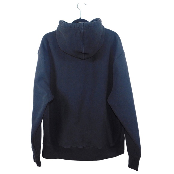 Champion Reverse Weave Half Zip Hoodie Sweatshirt XL Black Embroidered Logo - Picture 8 of 12